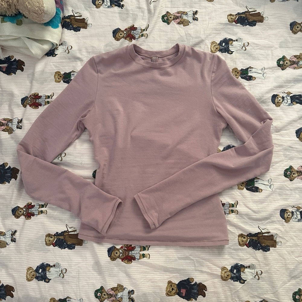 Skims Cotton Jersey Tee in Dusk